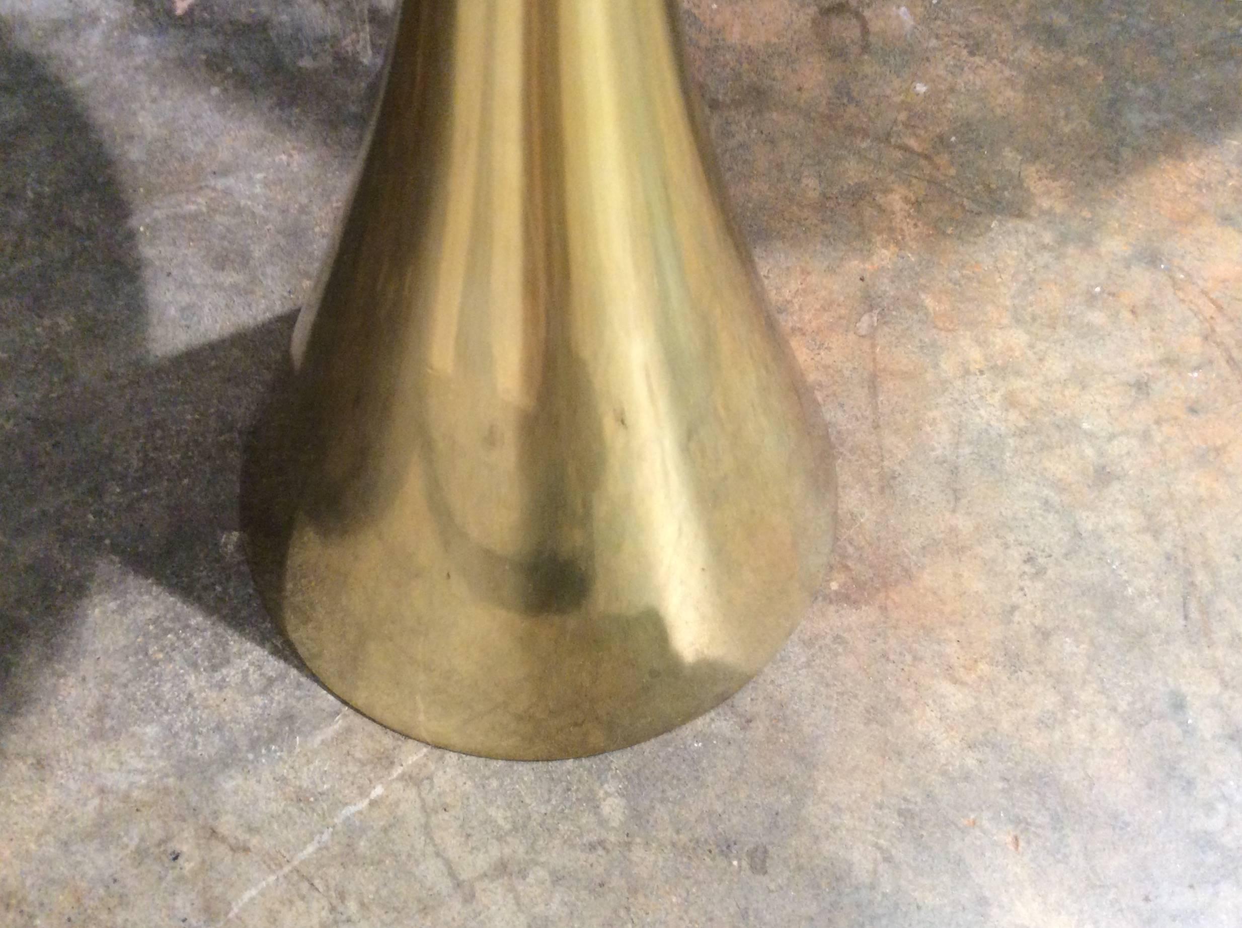Mid-Century Modern Pair of Mushroom Lamps by Bill Curry for Laurel Lamp Co. Italian Glass Shades