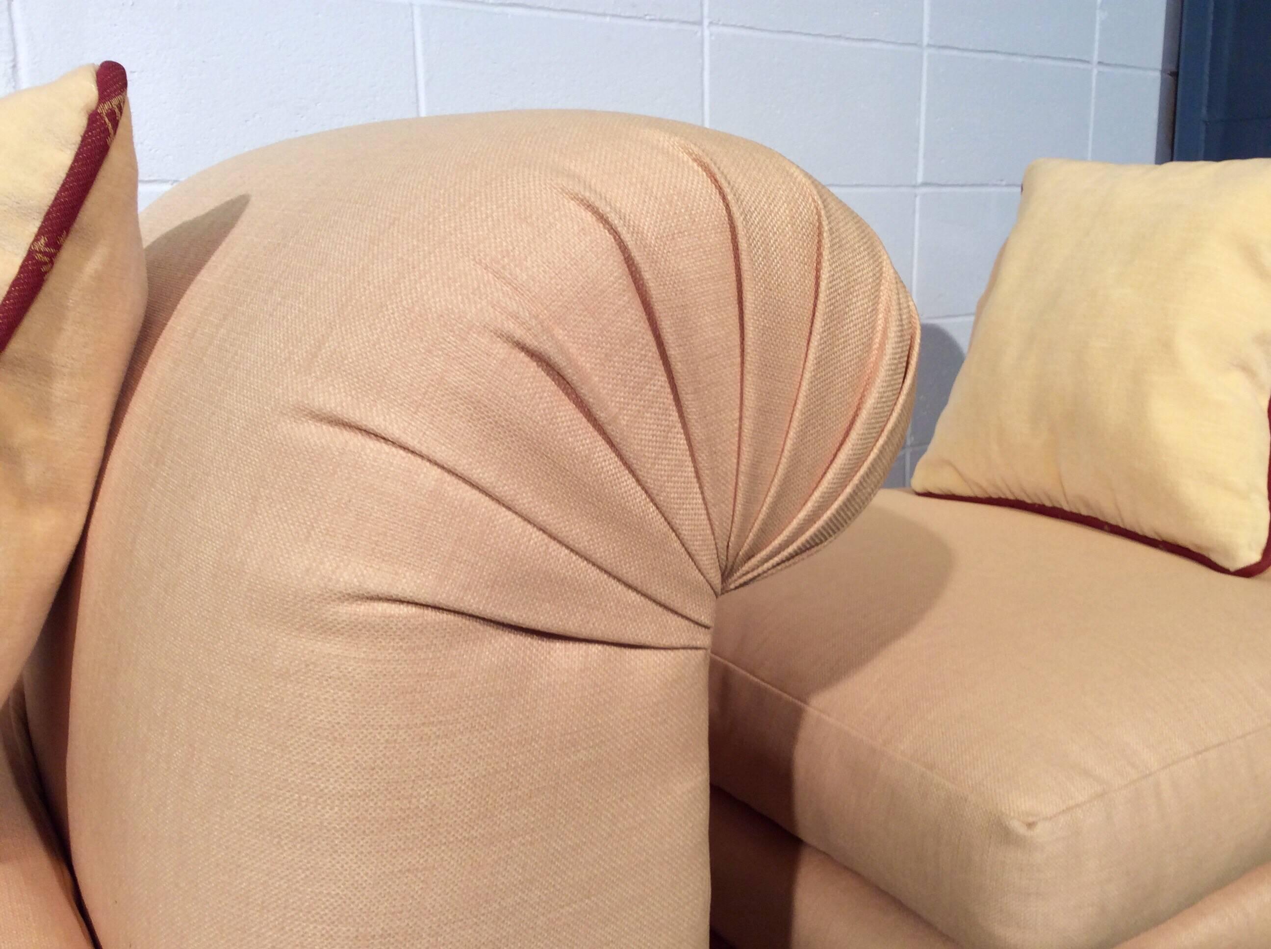 Pair of Fully Upholstered Rolled Back Chairs by Vanguard Furniture 4