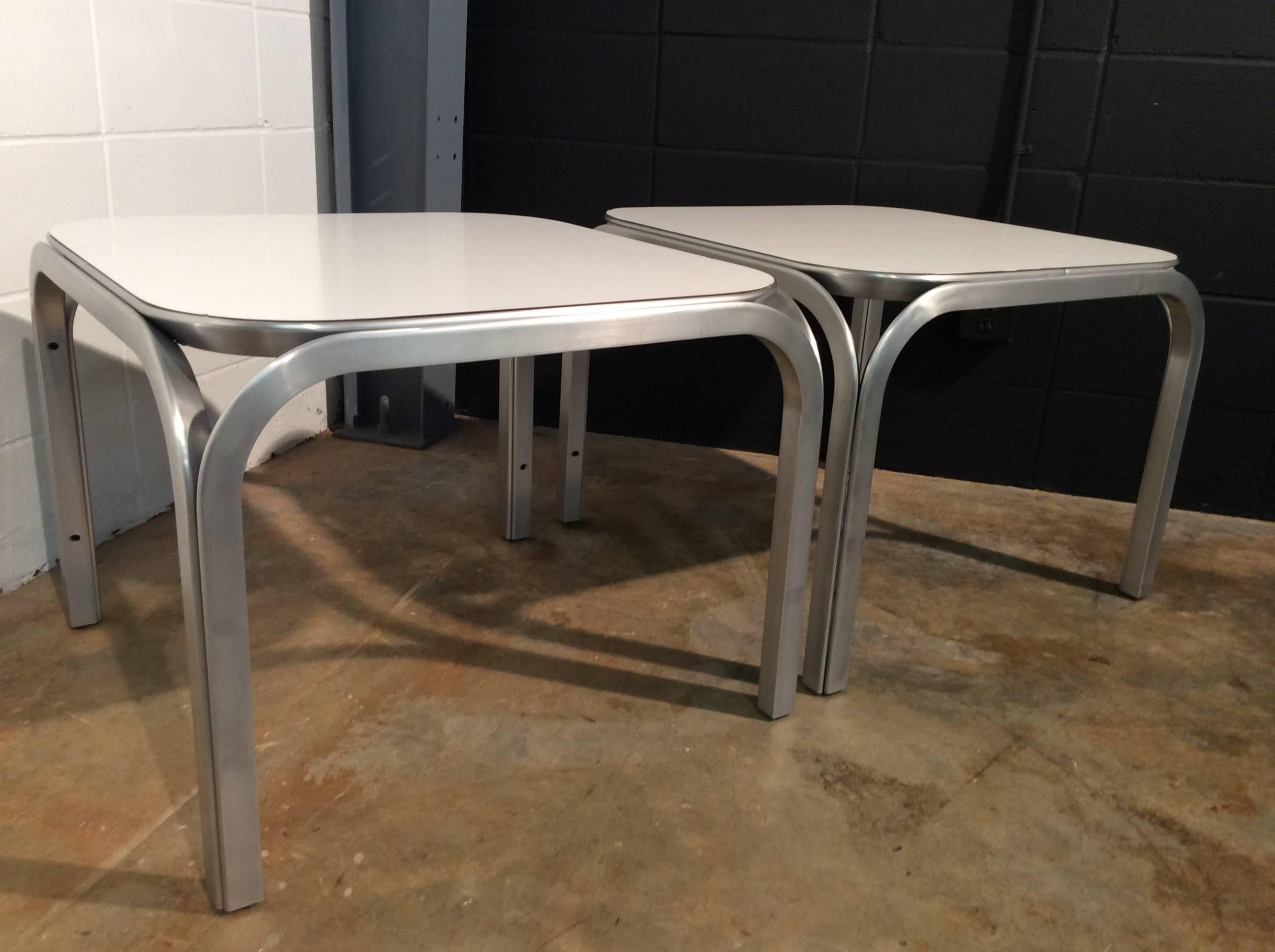 Aluminum Rare to Market Set of Jorn Utzon for Fritz Hansen Sofa, Chair, Pair of Tables For Sale