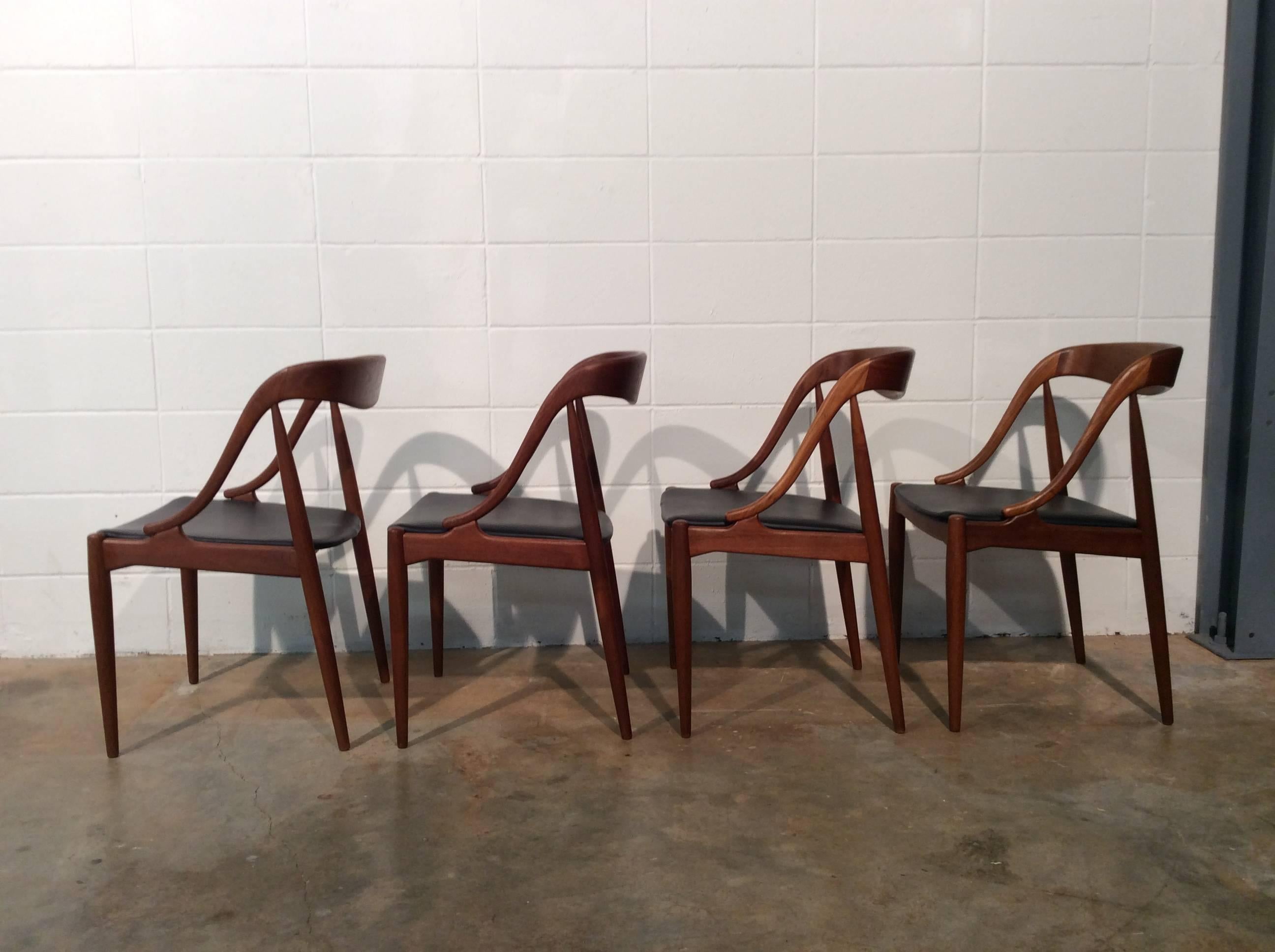 Mid-20th Century Mid-Century Modern Danish Dining Chairs by Johannes Andersen, Set of Four