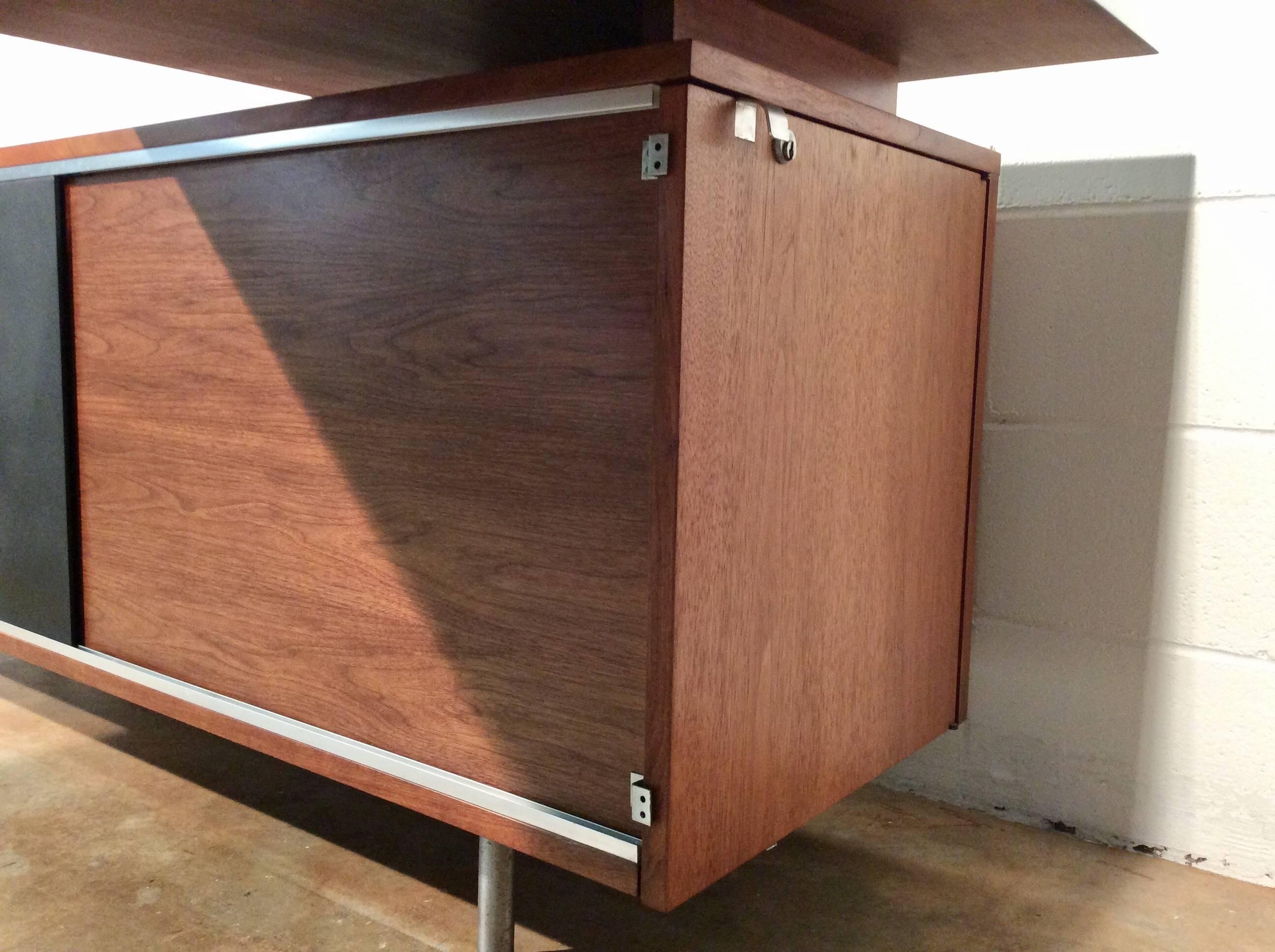 Walnut Restored Mid-Century Modern Executive Desk by George Nelson for Herman Miller