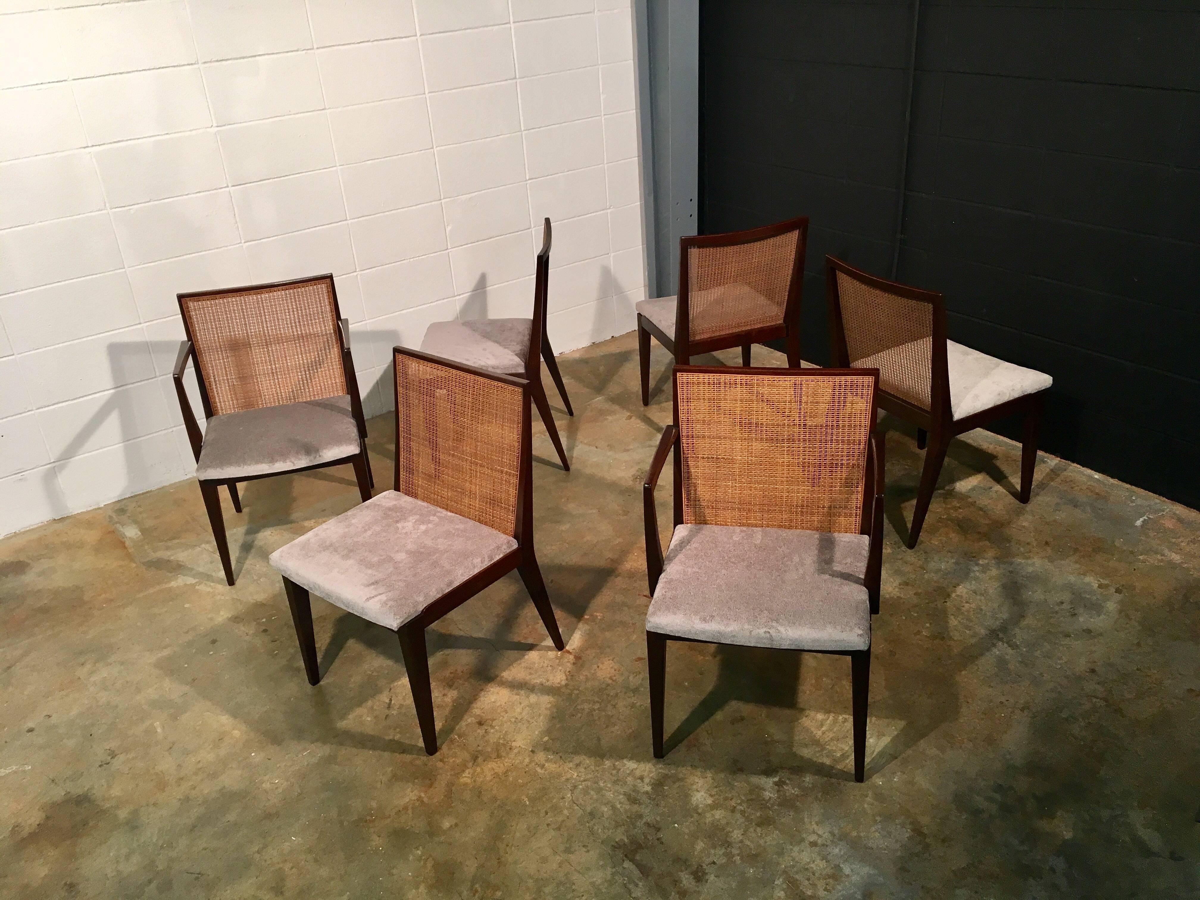 Edward J Wormley for Dunbar Dining Chairs, Set of Six - Mid Century Modern 3
