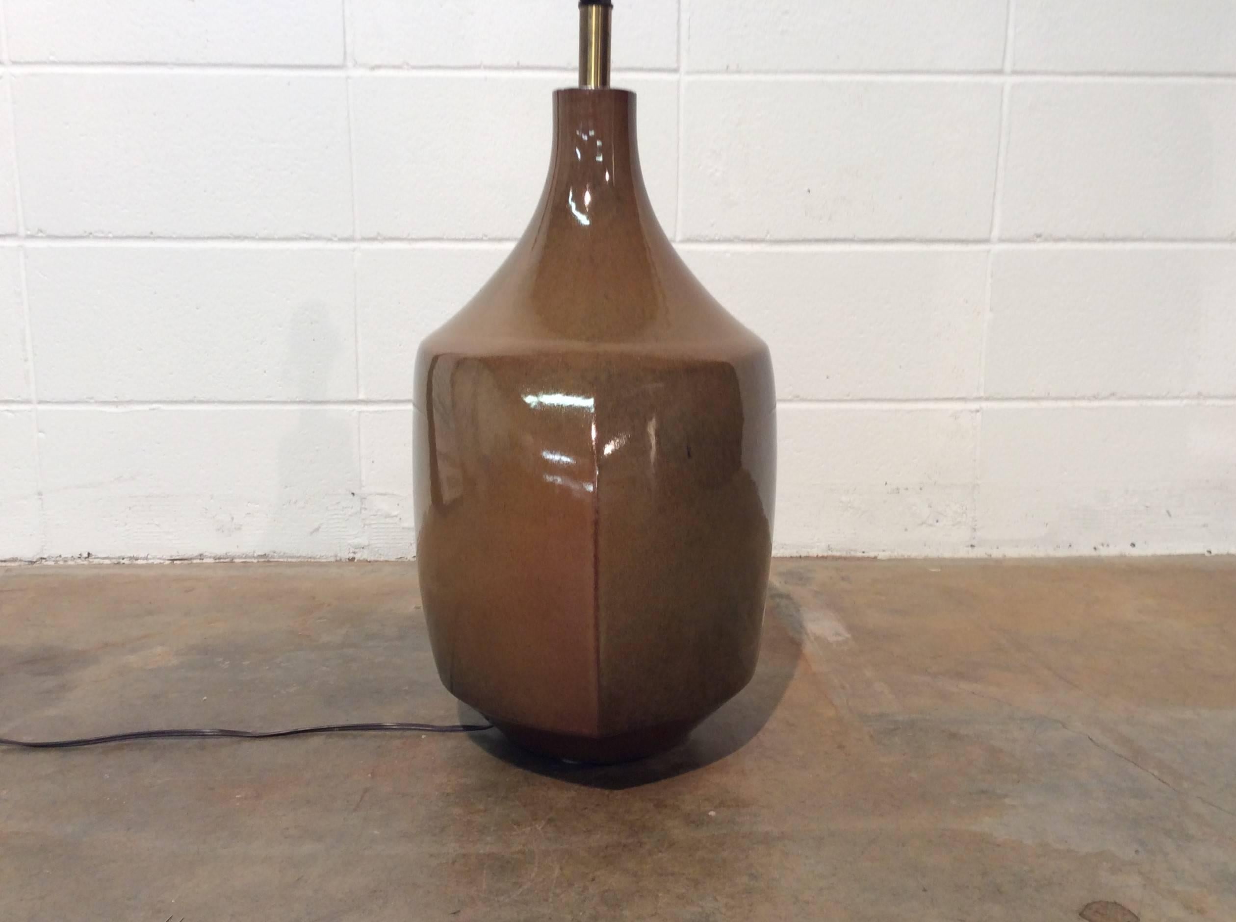 Large Mid Century Modern Ceramic Table Lamp by David Cressey In Good Condition In Marietta, GA