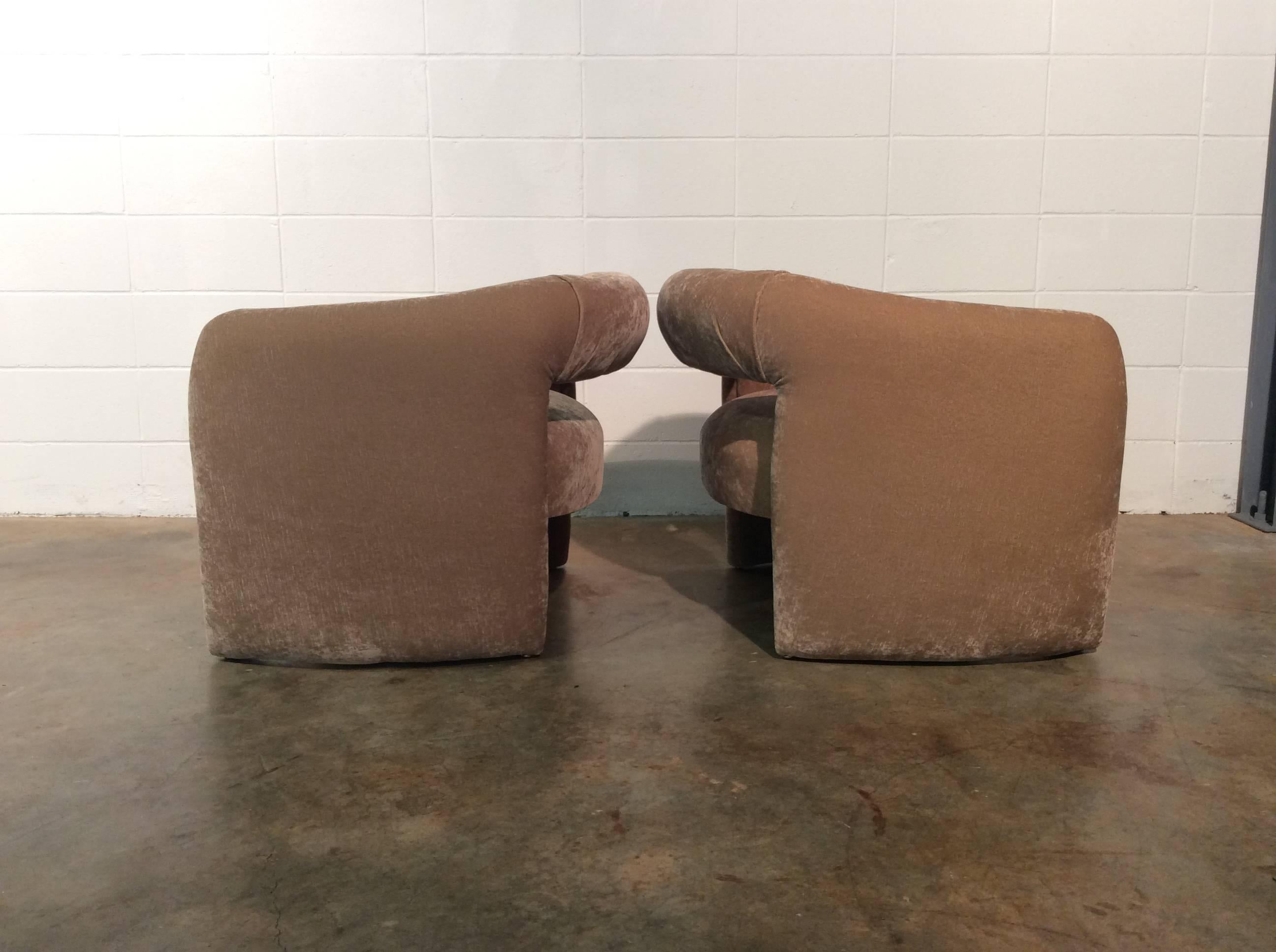 Two Open Back Barrel Chairs Imported by Weiman 2