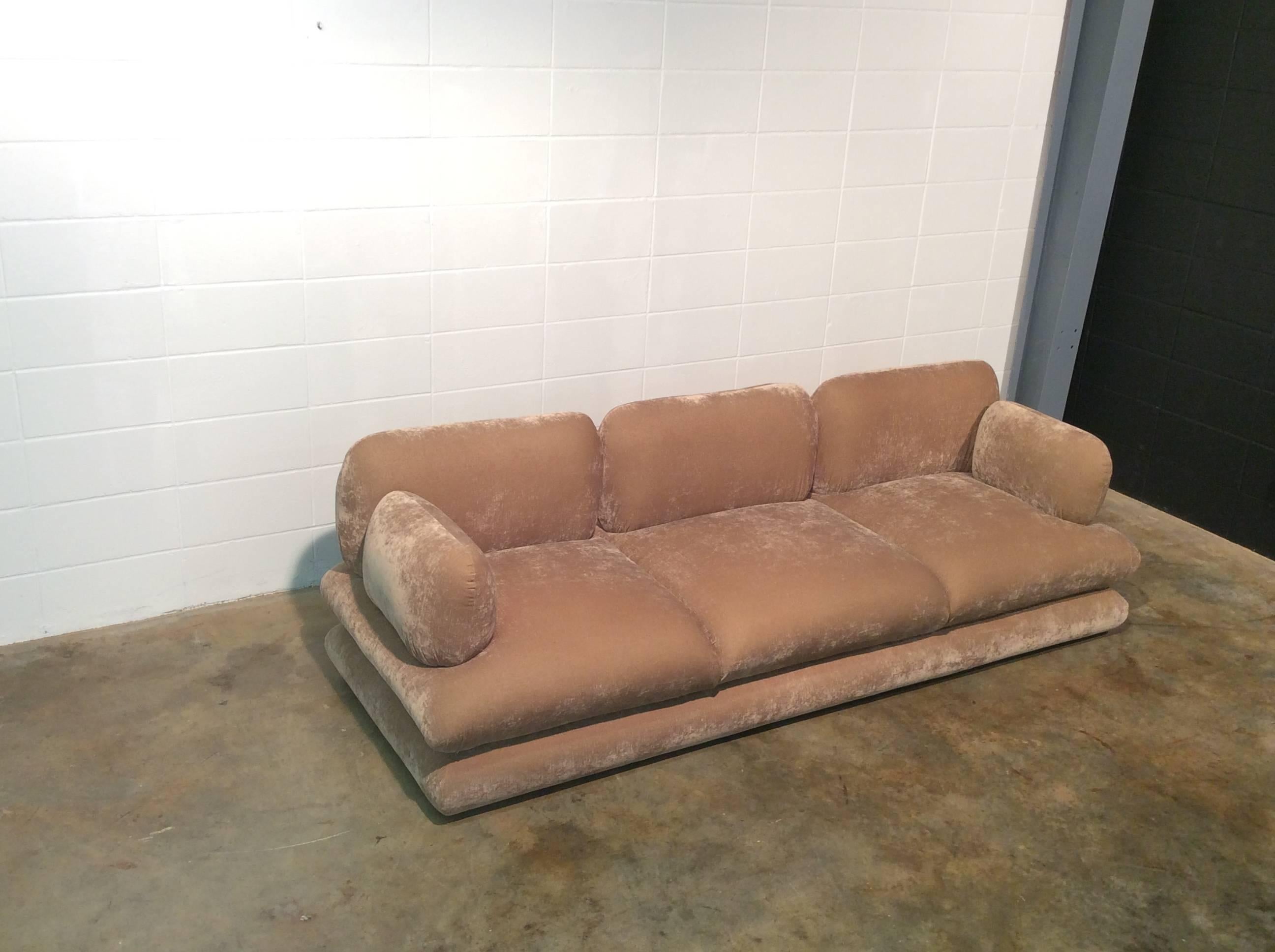 Restored Mid Century Modern Sofa Imported by Weiman, Italian  4