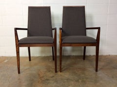 Walnut Mid-Century Modern Dining Chairs by Dillingham, Set of Four