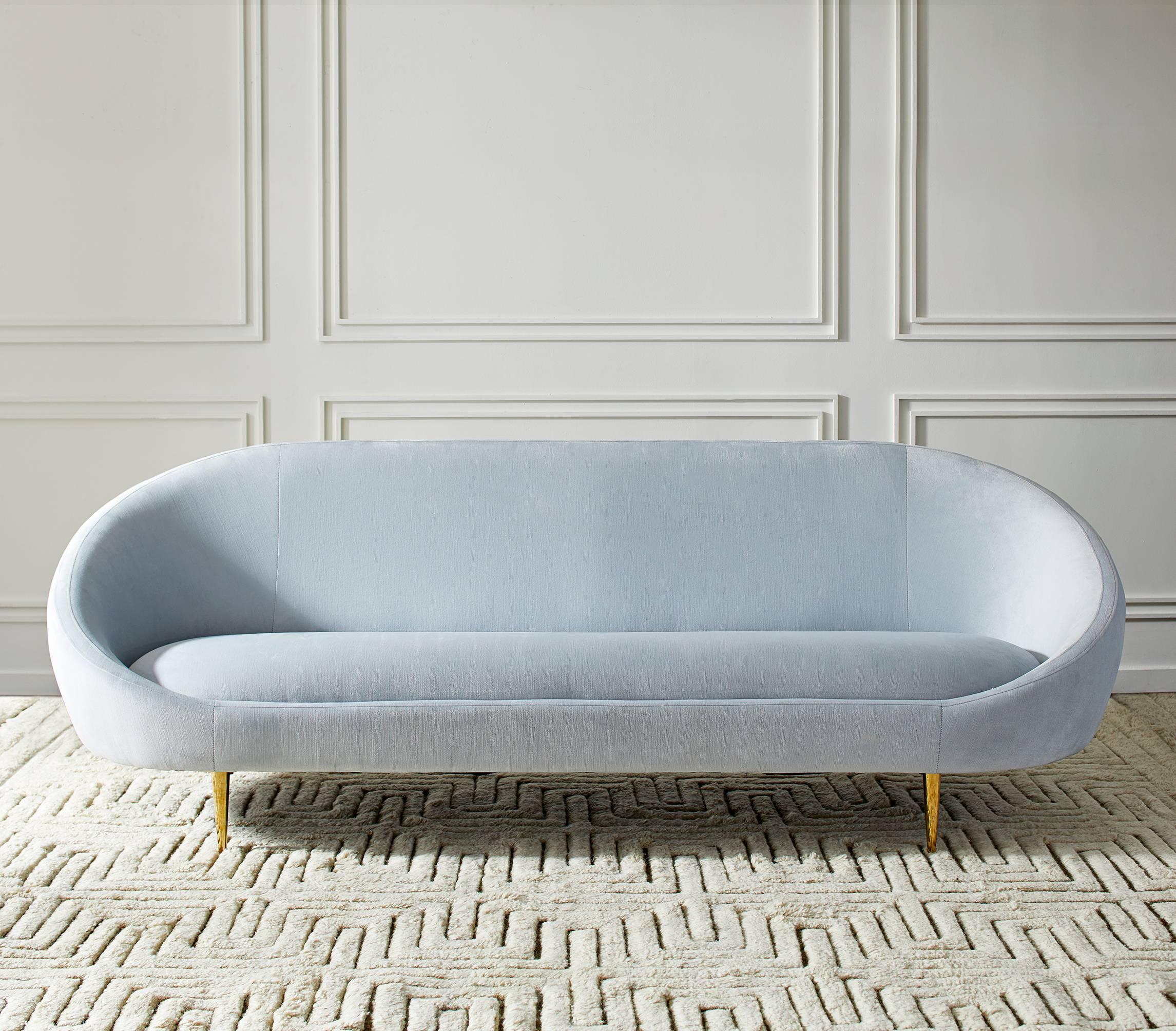 Polished Ether Velvet Sofa