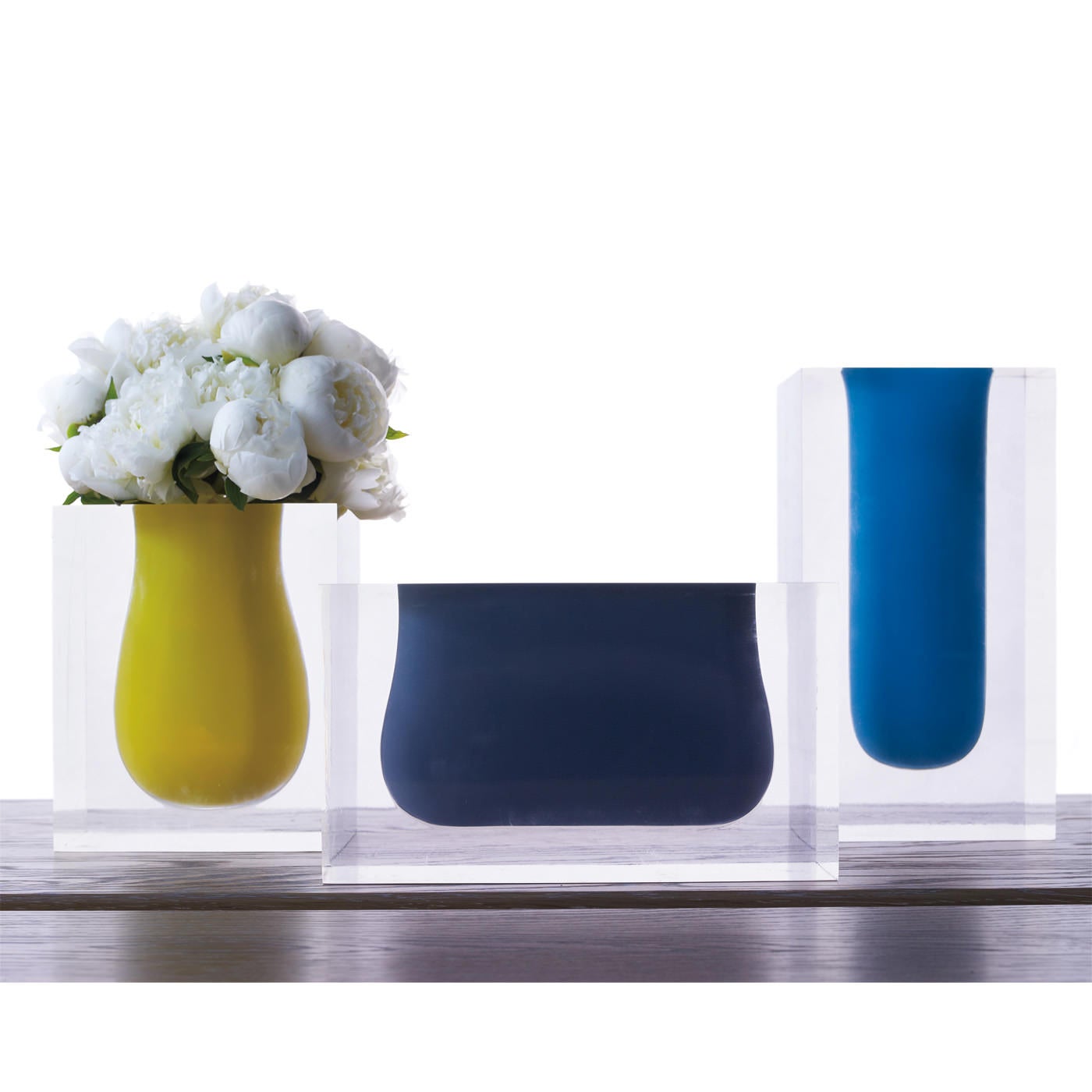Bel Air Gorge Lucite Vase In Smoke For Sale At 1stdibs