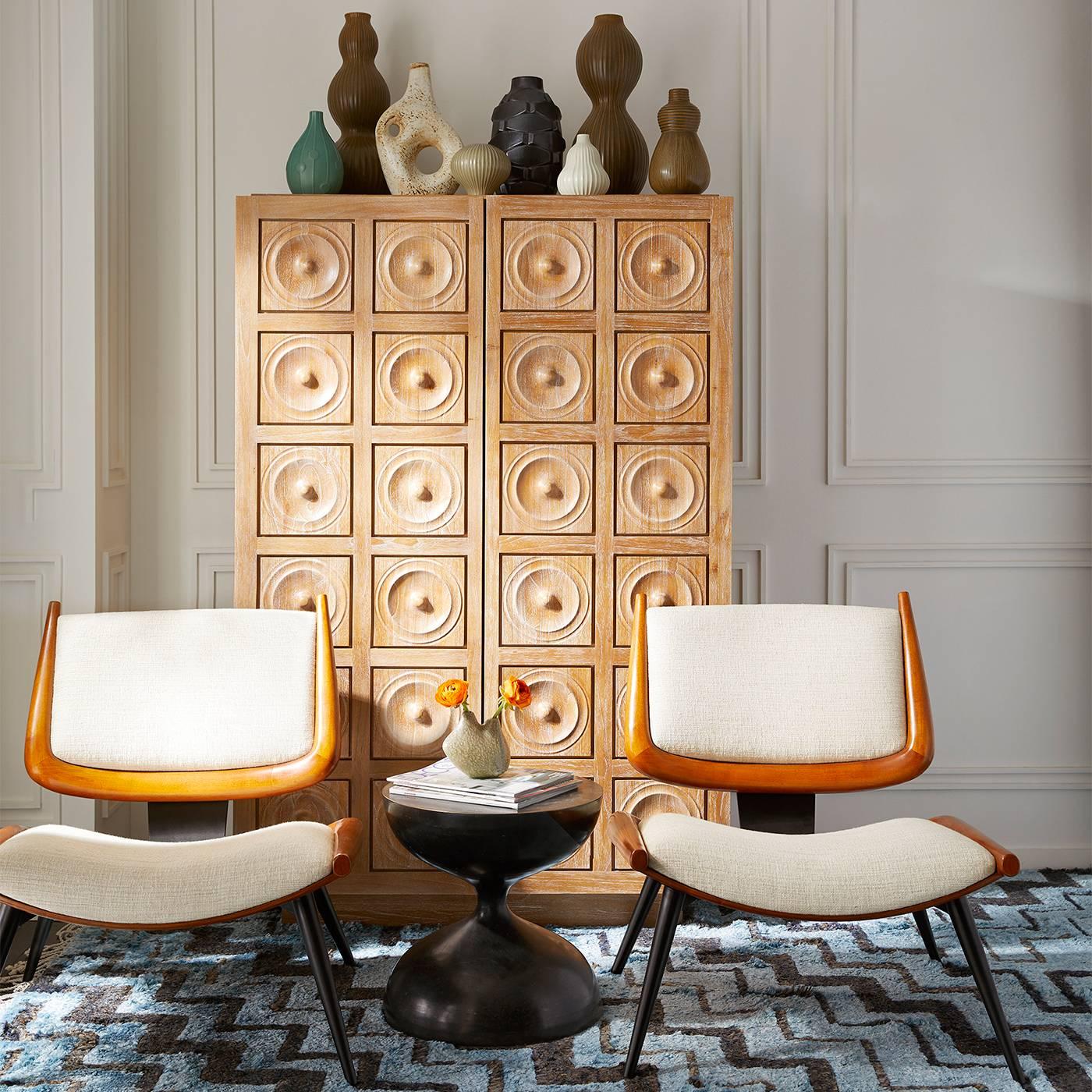 Antwerp Brutalist Limed Cabinet In New Condition In New York, NY