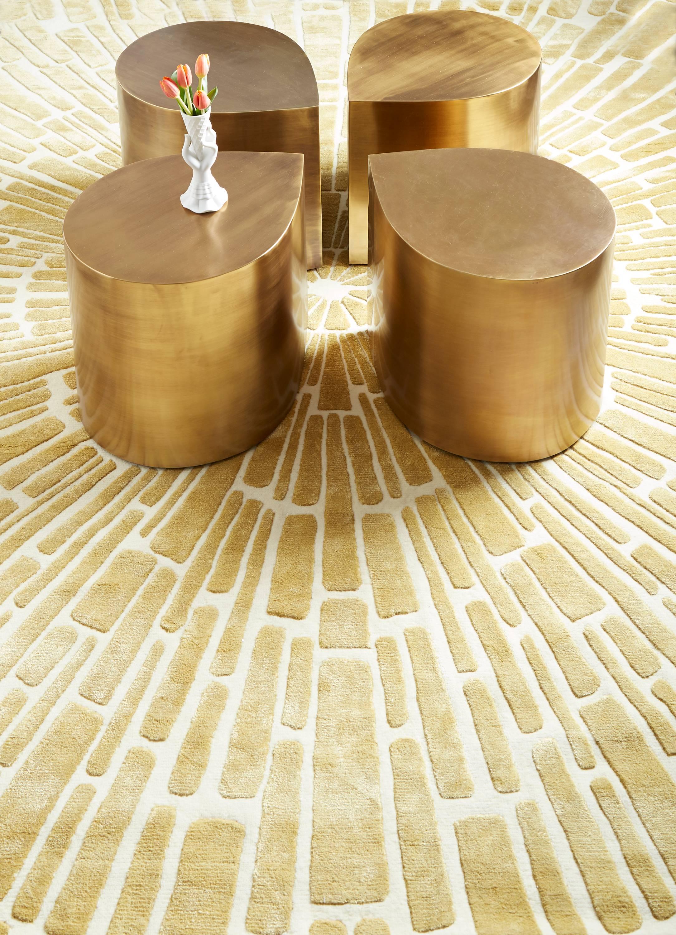 Modern Brass Teardrop Table
