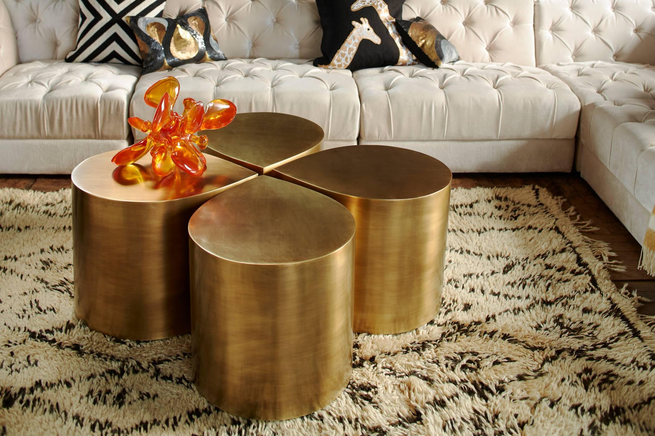 American Brass Teardrop Table