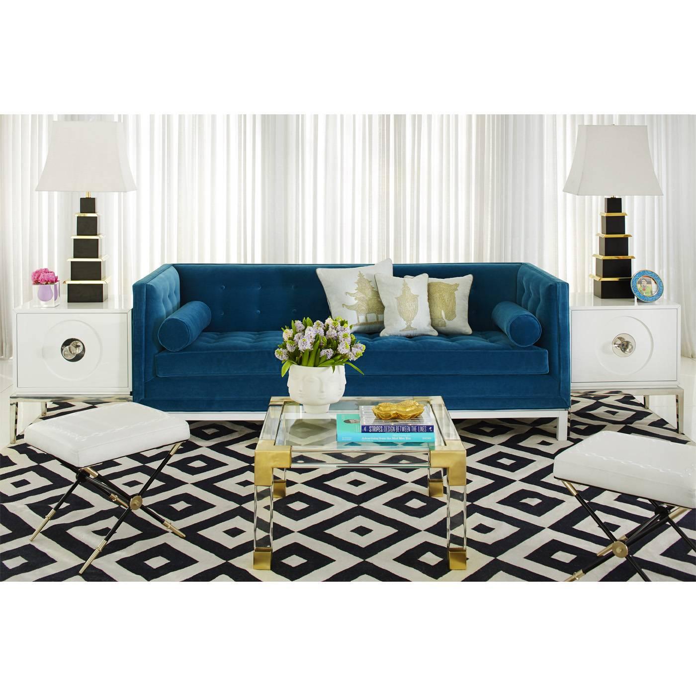 peacock velvet sofa