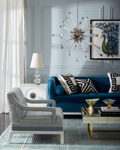 Lampert Sofa in Peacock Velvet