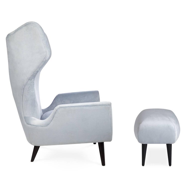 Milano Modern Wingback Chair For At 1stdibs Contemporary Milano Modern Wingback Chair For
