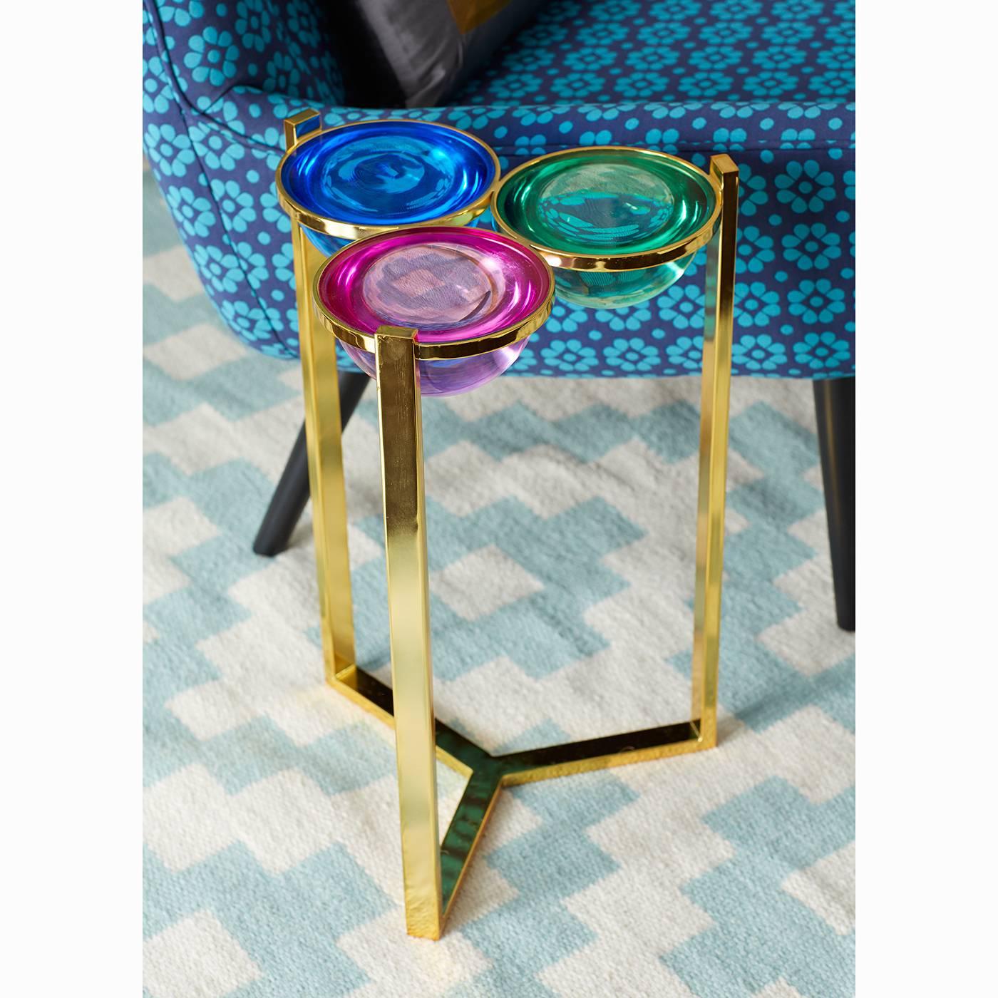 Modern Globo Colored Lucite Drinks Table