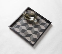 'Geo' Shagreen Tray, Shagreen Marquetry by Christina Z Antonio