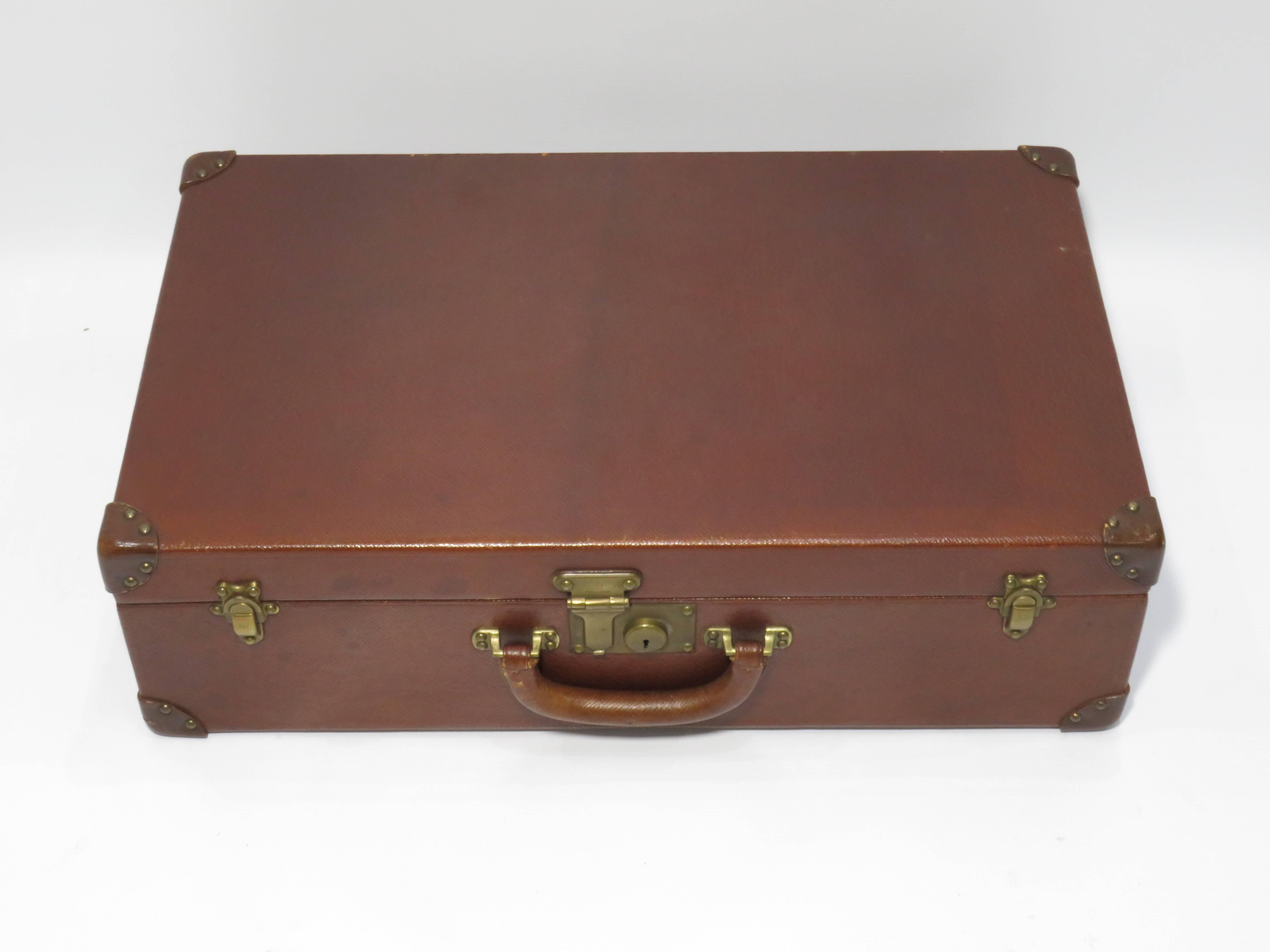 French 1920s Louis Vuitton Moroccan Leather Fitted Men's Case For Sale