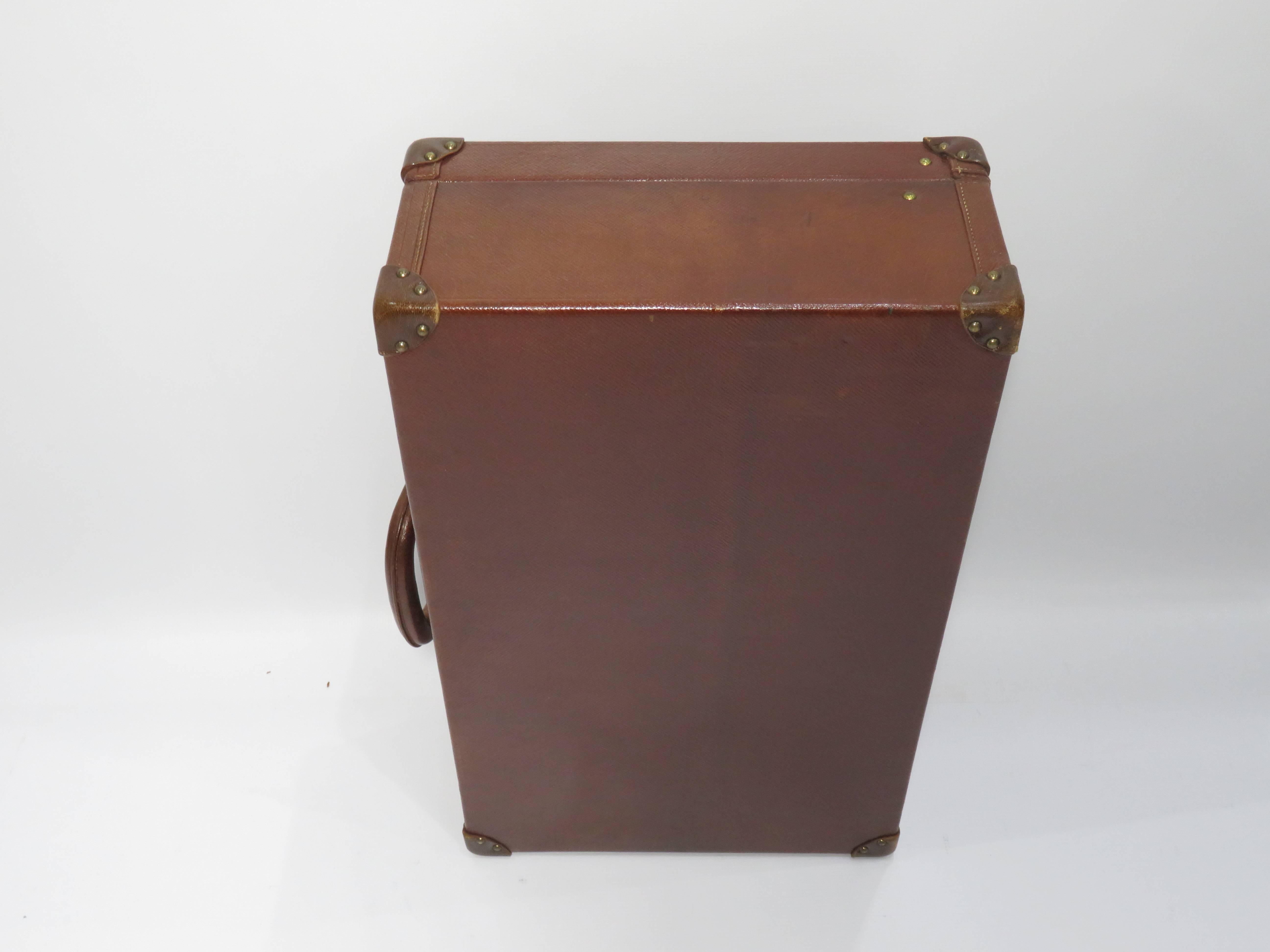 Brass 1920s Louis Vuitton Moroccan Leather Fitted Men's Case For Sale