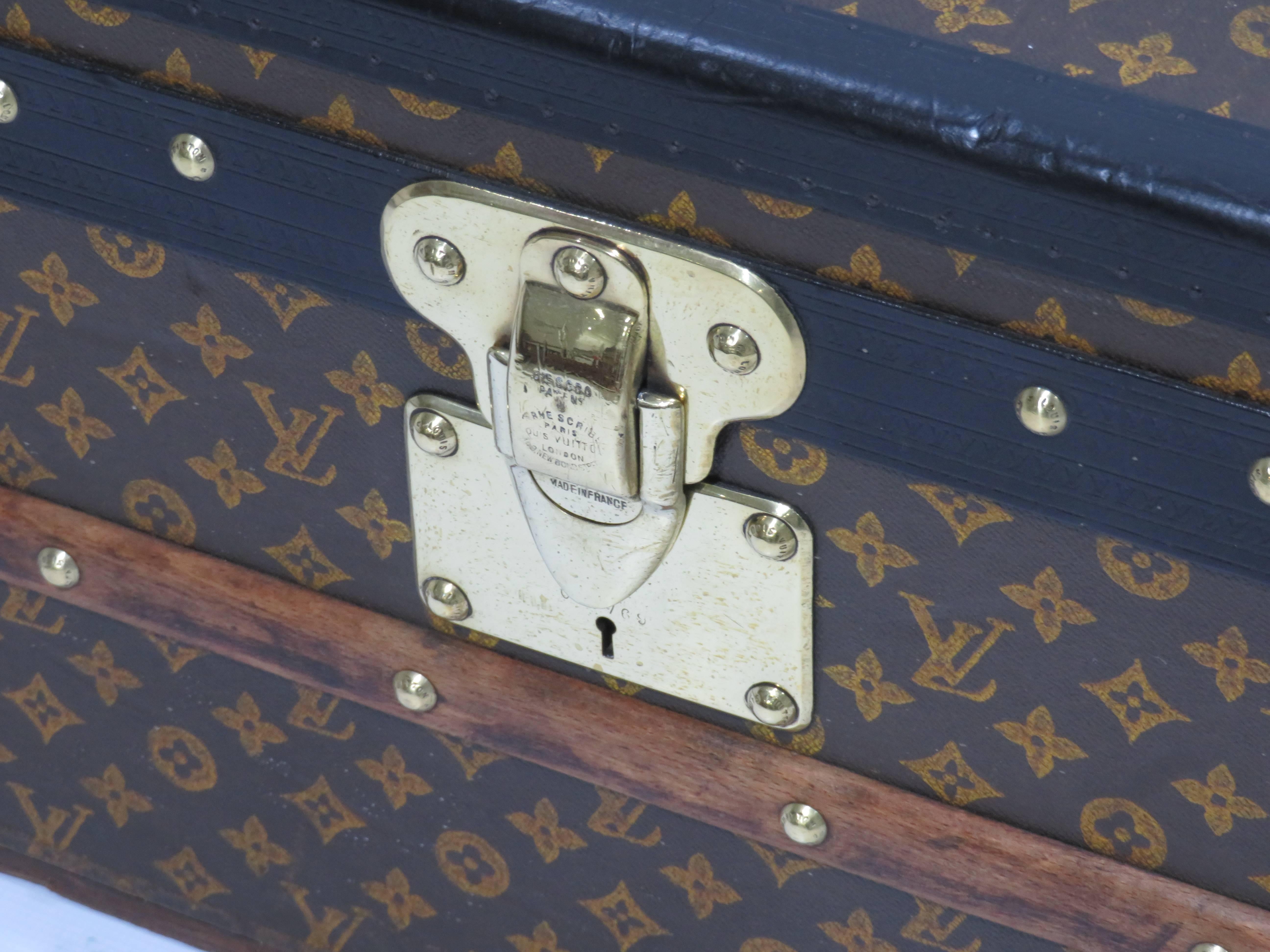 Antique Louis Vuitton Monogram Macassar Cabin Trunk 2