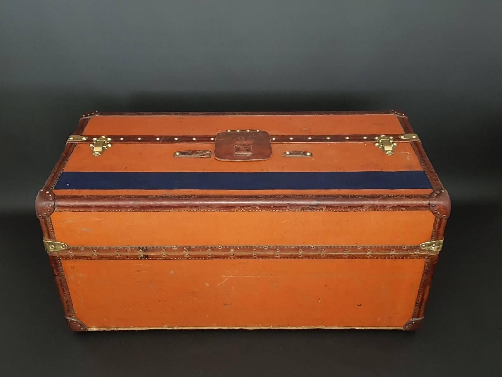 French 1910s Louis Vuitton Vuittonite Ideal Trunk For Sale