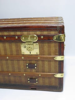 Louis Vuitton Rayee / Striped Courier Trunk, Rare Model