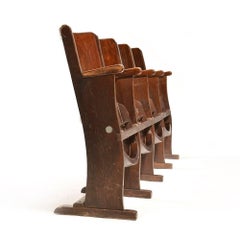 Four-Seat Cinema Bench by TON, Czechoslovakia, circa 1950
