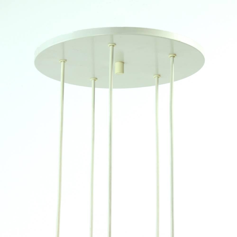 Metal Ceiling Light in Chrome and Glass, Czechoslovakia, circa 1970