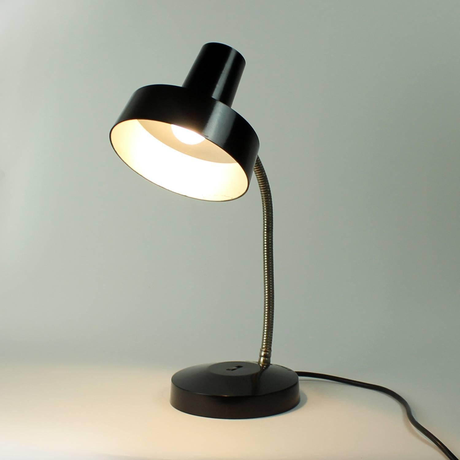Industrial Black Bakelite Table Lamp by Elektrosvit, Czechoslovakia, 1970 For Sale