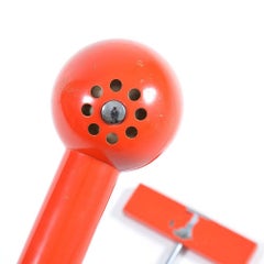 Josef Hurka Table Lamp in Red Metal and Chrome by Napako, 1960