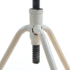 Industrial Metal Tripod Stool, Czechoslovakia, 1960