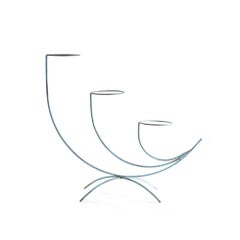 Metal Industrial Plant Etagére in Rustic Condition, Czechoslovakia, circa 1960