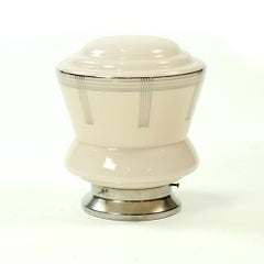 Unique Art Deco Ceiling Light in Pink Glass, Czechoslovakia circa 1920