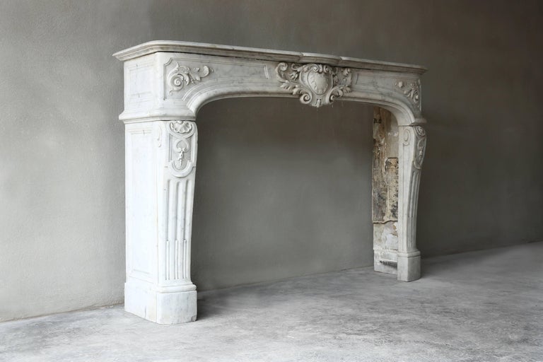 Rare Antique Marble Fireplace Of Carrara Marble For Sale At 1stdibs