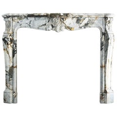 Paonazzo Marble Fireplace from Italy from Louis XV