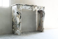 Paonazzo Marble Fireplace from Italy from Louis XV