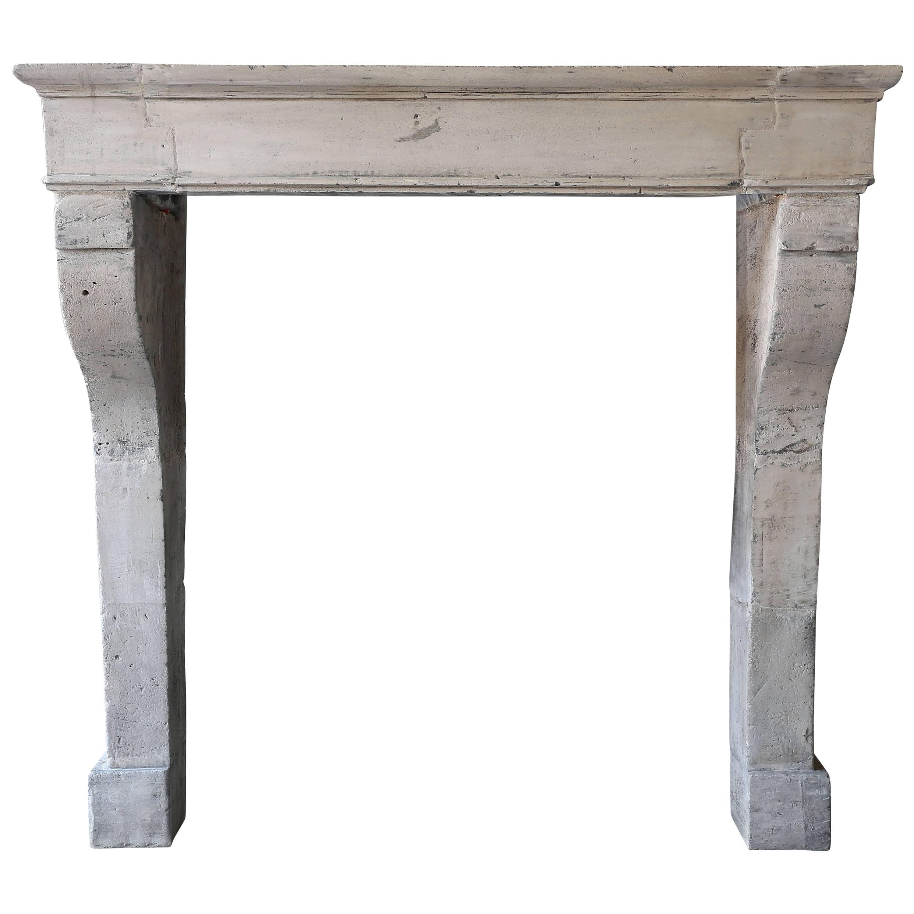 New Arrival, Antique Fireplace of French Limestone from the 19th Century, 903