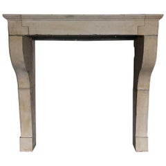 Antique French Fireplace of Limestone