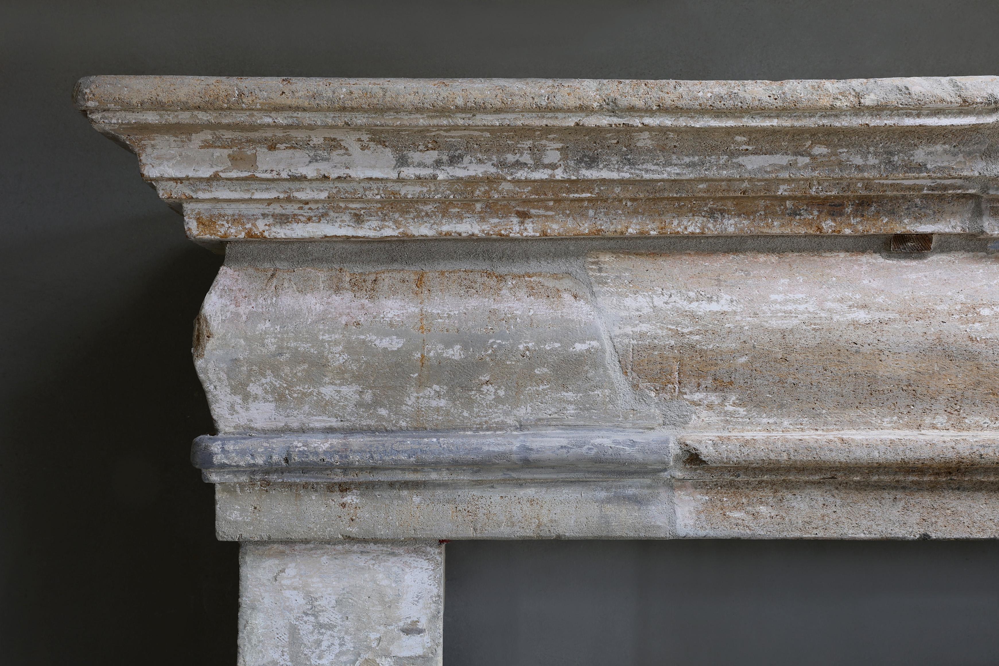 French Antique castle fireplace in style of Campagnarde from the 19th century For Sale