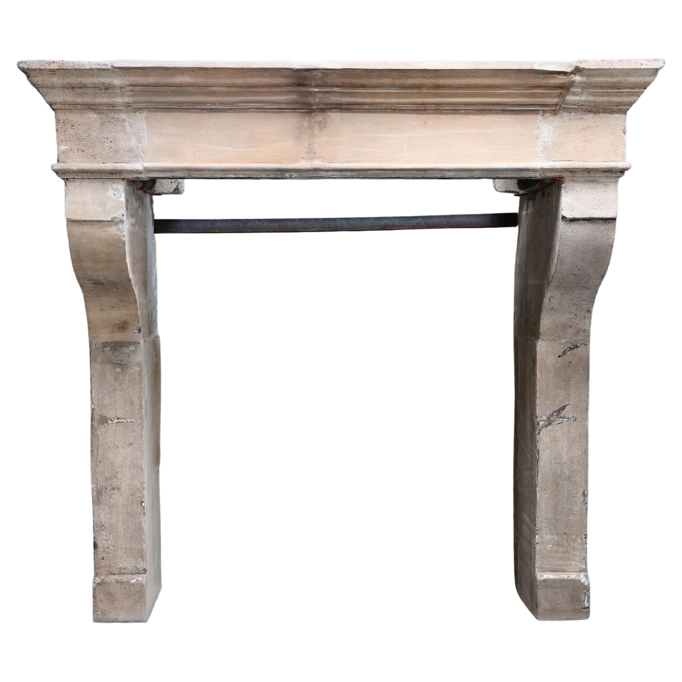 Antique mantle in style of Campagnarde from the 19th century For Sale