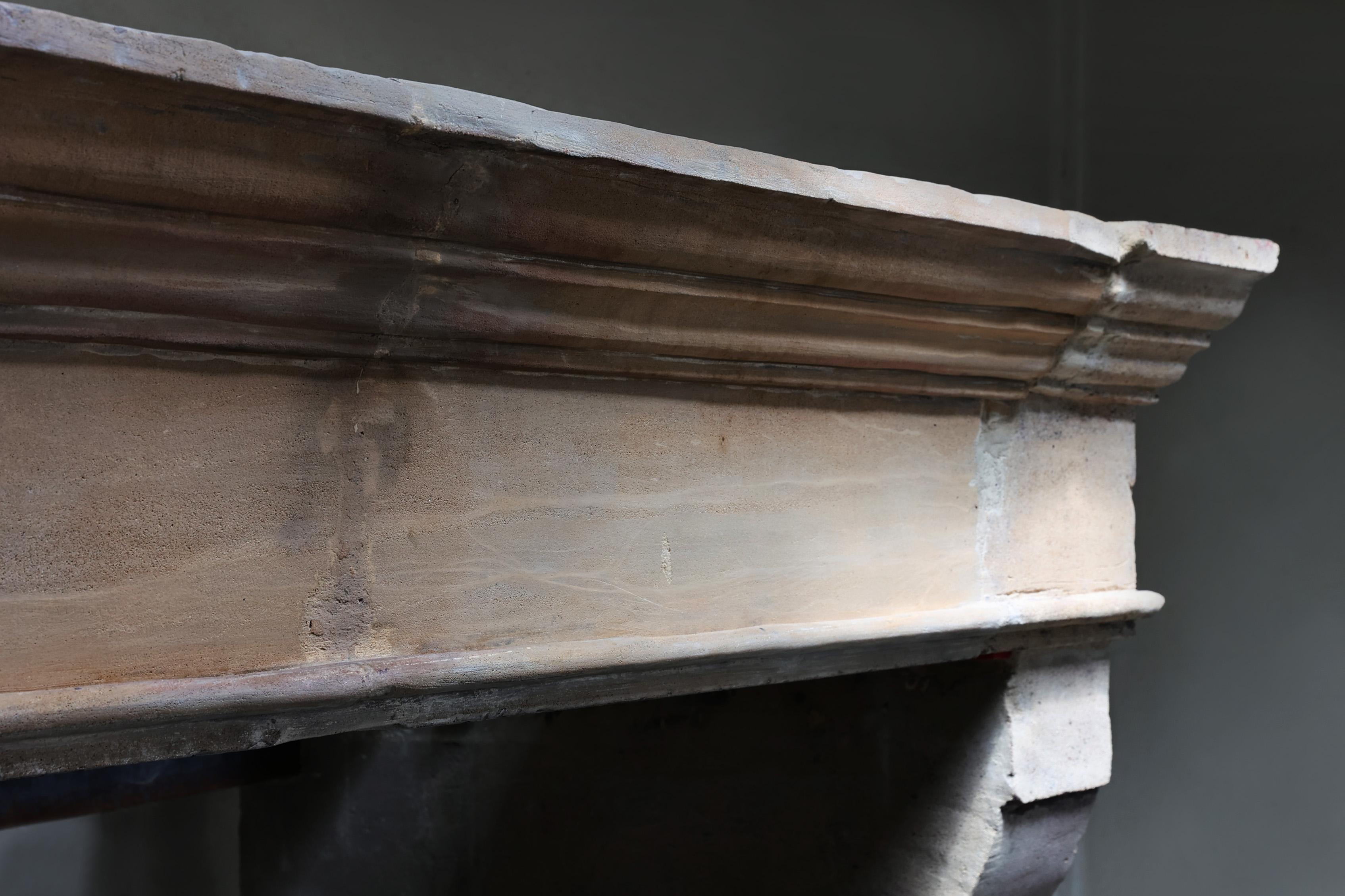 French Antique mantle in style of Campagnarde from the 19th century For Sale