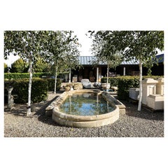 18th Century French Limestone Antique Fountain  water basin