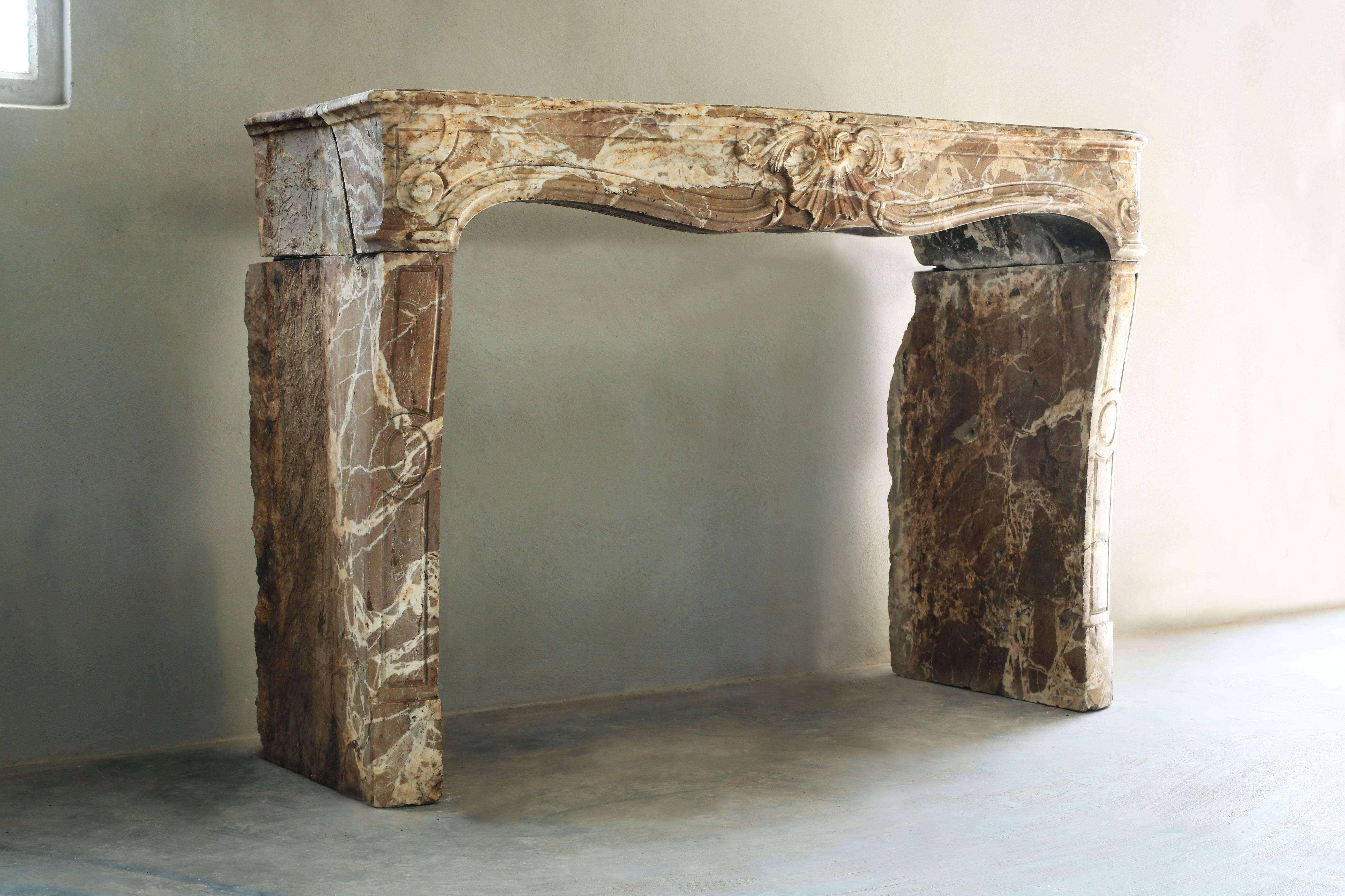 18th Century and Earlier Antique Marble Fireplace, 866