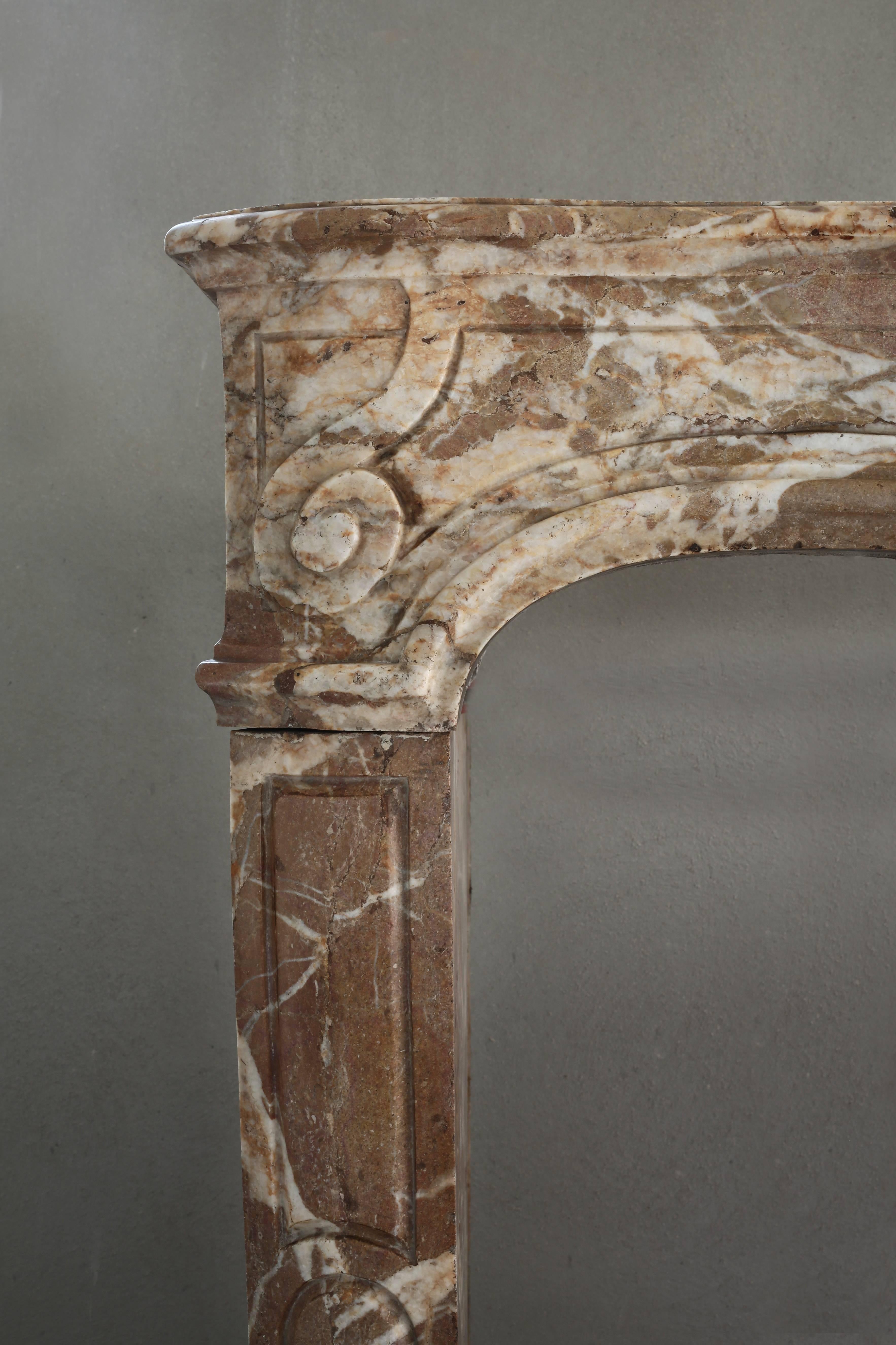 Louis XV Antique Marble Fireplace, 866
