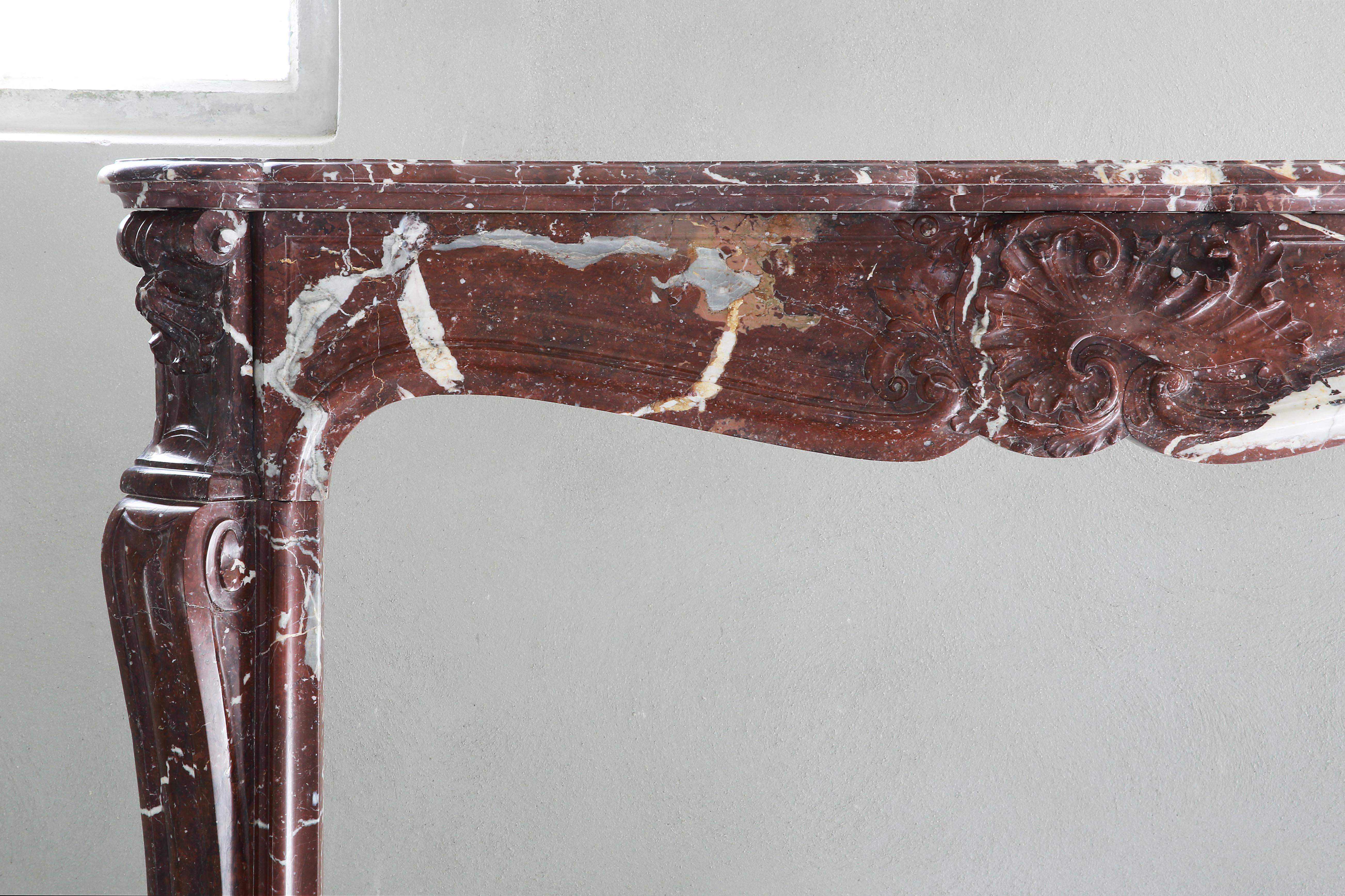 19th Century Antique Marble Fireplace For Sale