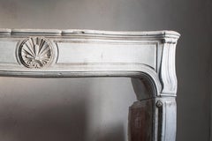 Antique Fireplace carved in French Burgundy Stone