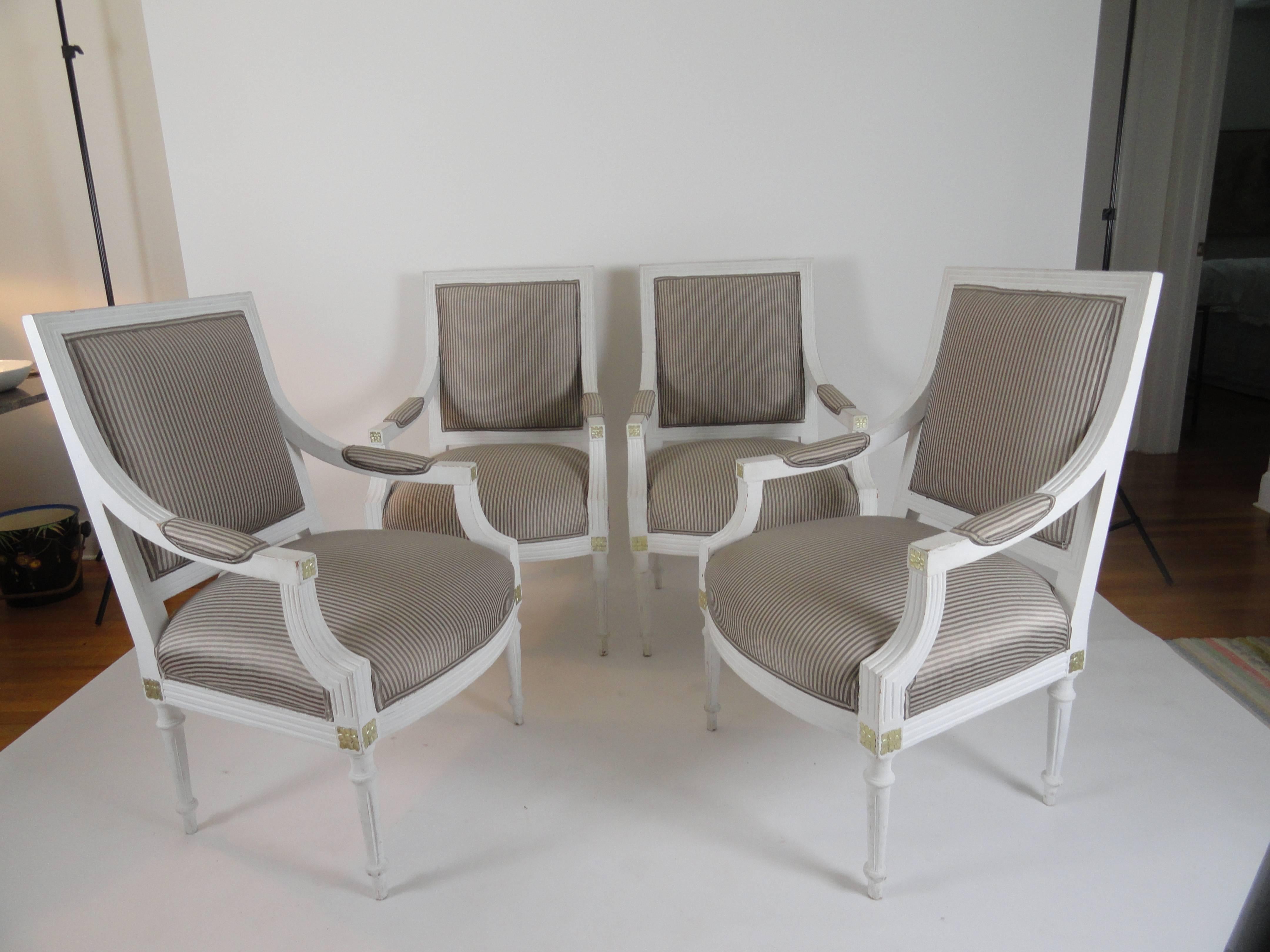 19th Century Set of Four Gustavian Armchairs For Sale 3