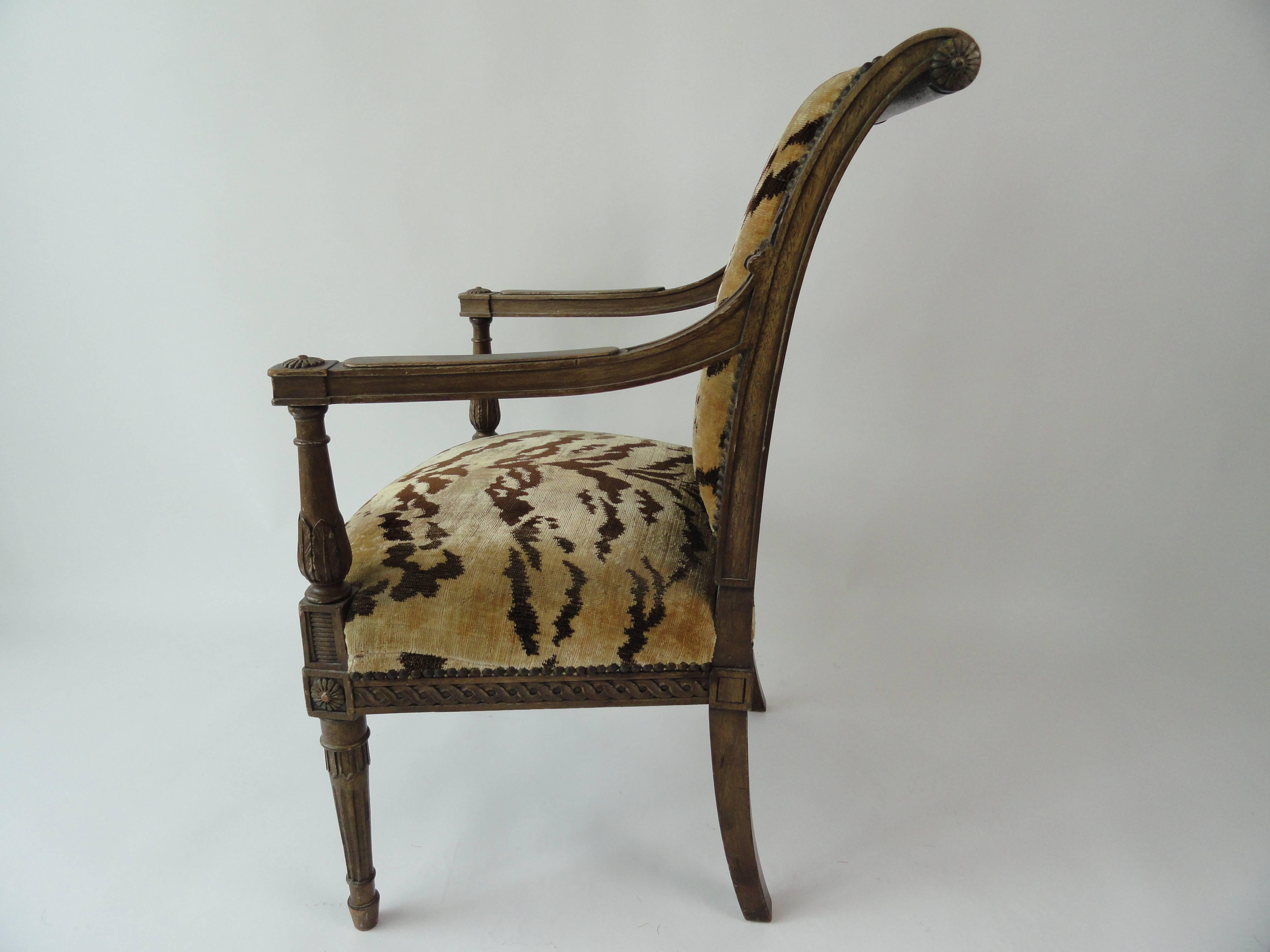 French Yale R. Burge Directoire-Style Armchair For Sale