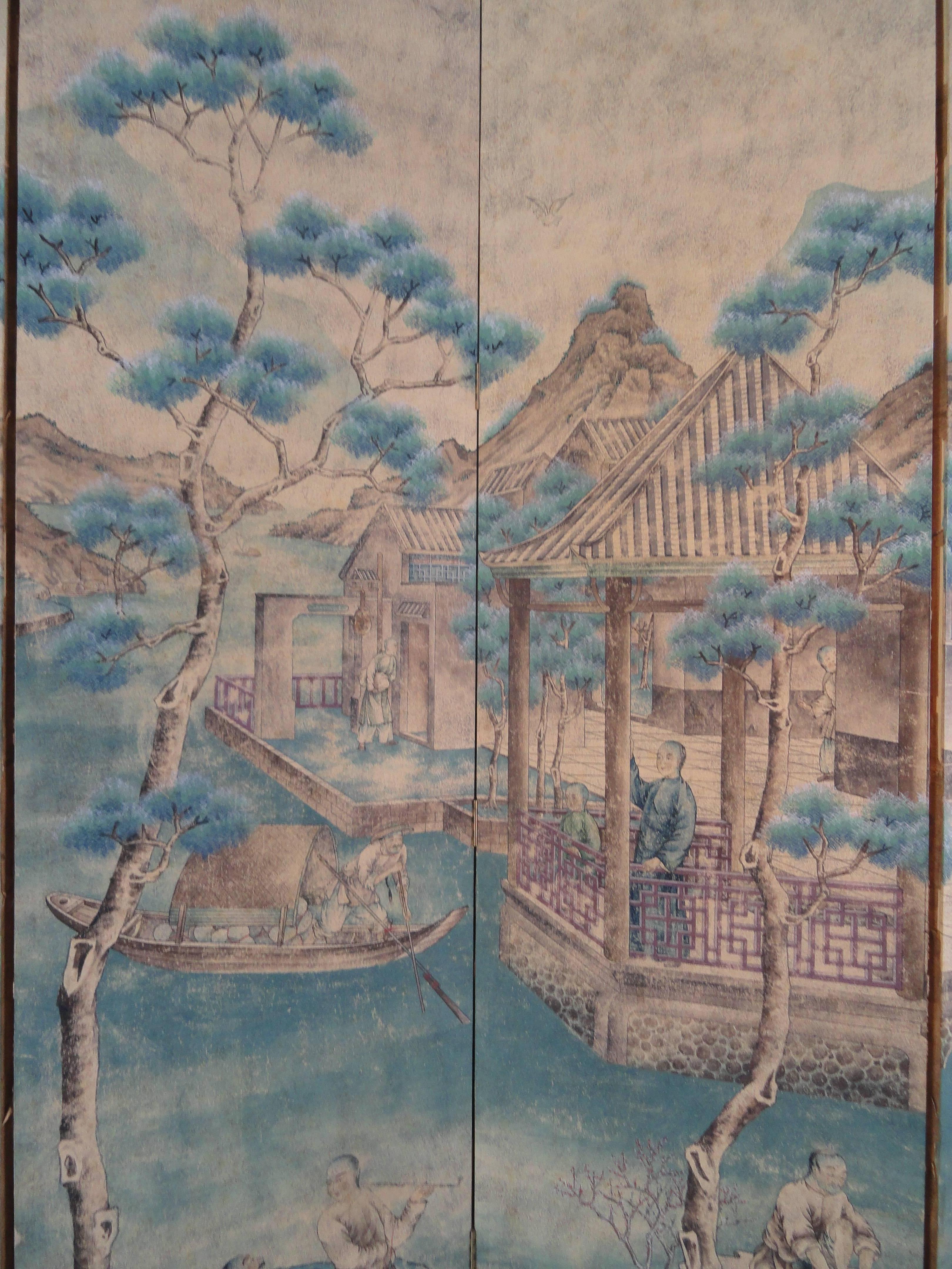 Chinoiserie Later 18th to Early 19th Century Chinese Screen For Sale