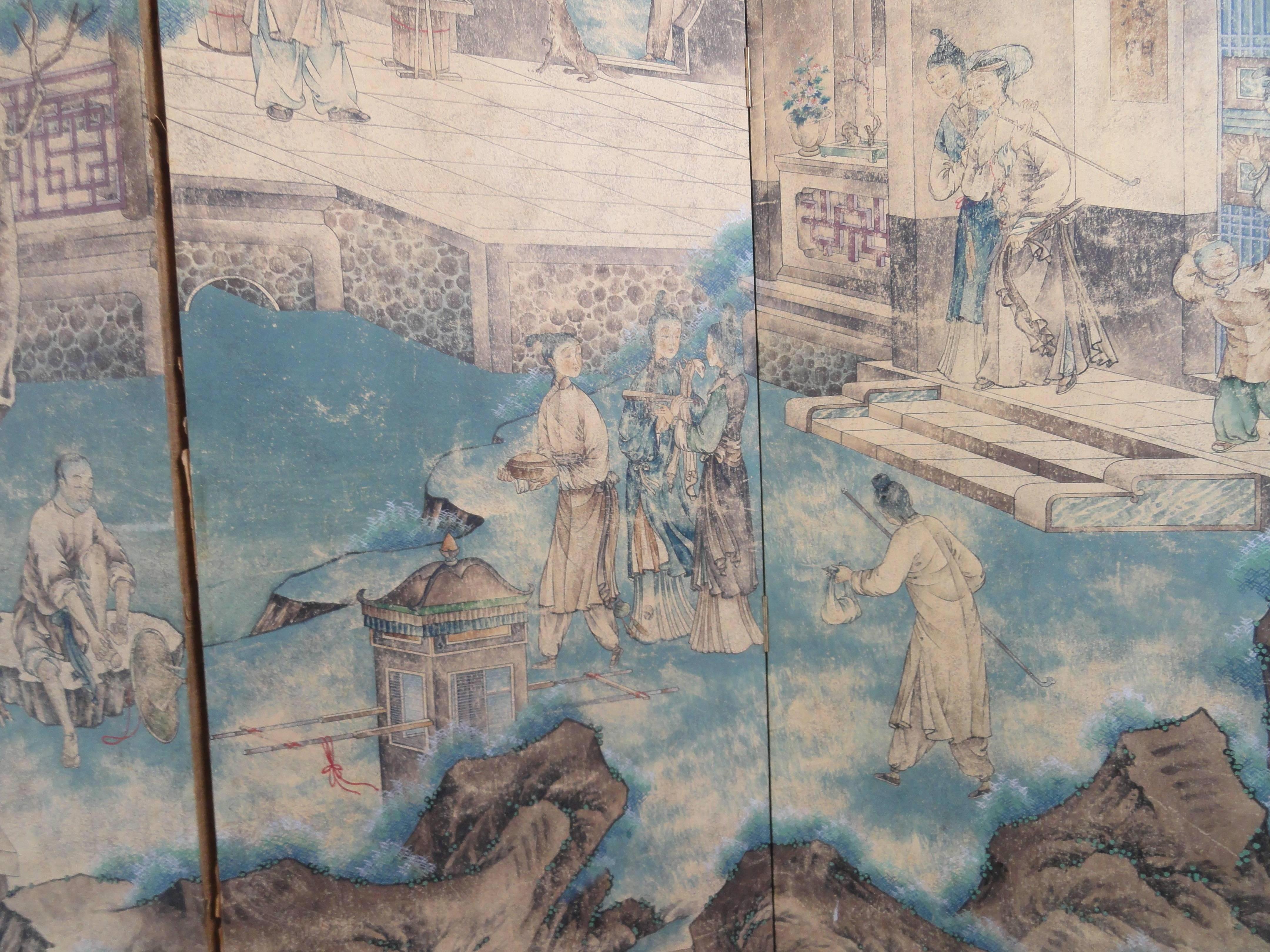 Wood Later 18th to Early 19th Century Chinese Screen For Sale