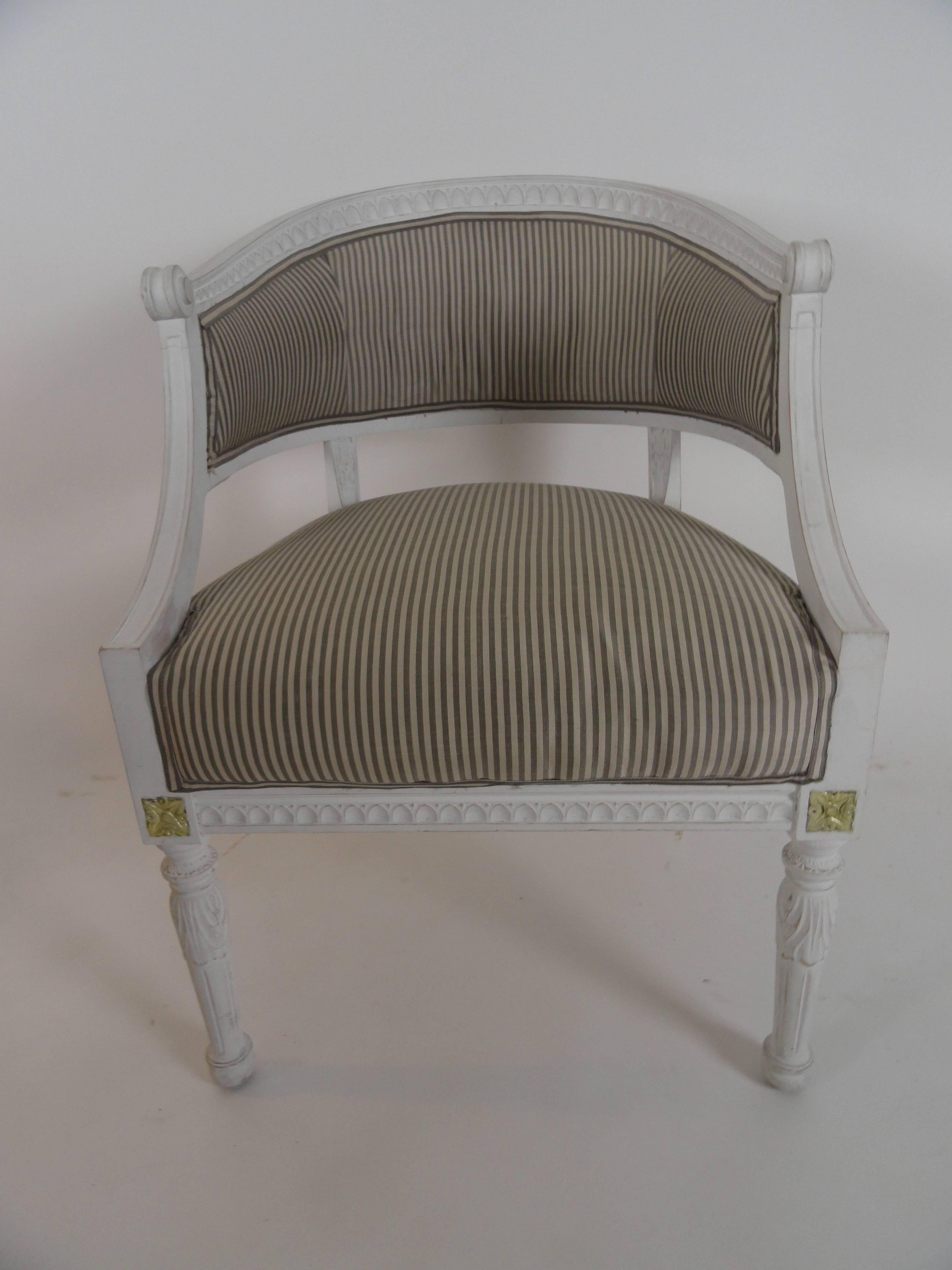 Gustavian Pair of 19th Century Swedish Armchairs For Sale